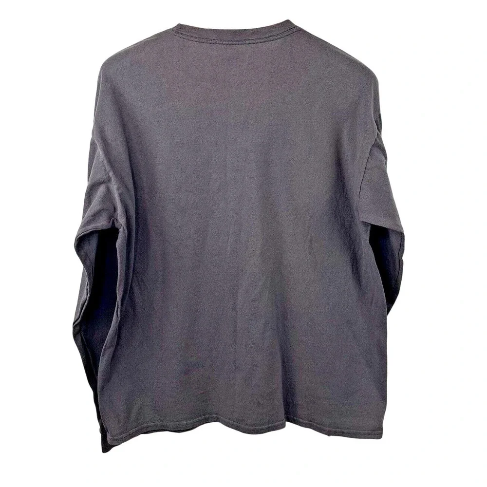 Levi's Strauss & CO‎ Men's L Gray Long Sleeves Crewneck Graphic Cotton Shirt
